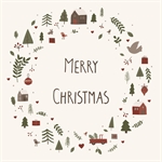 95980-00 Serviet med julemotiver Merry Christmas fra Ib Laursen - Tinashjem